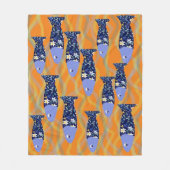 泳ぐ人航海のテーマ水泳魚 フリースブランケット (正面)