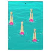 泳ぐ人芸術的が水中で泳ぐパーティー クリップボード (裏面)