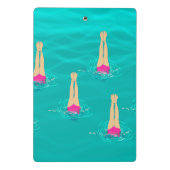 泳ぐ人芸術的が水中で泳ぐパーティー ミニクリップボード (裏面)