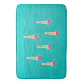 泳ぐ人芸術的が水中で泳ぐ バスマット (正面縦)