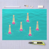 泳ぐ人芸術的が水中で泳ぐ 薄葉紙 (クラフト)