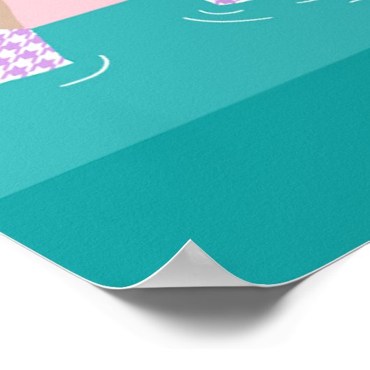 泳ぐ人芸術的イラストレーションクリスマスホリデー ポスター (角)