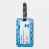 泳ぐ人荷物かバッグのラベル ラゲッジタグ (裏面縦)