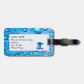 泳ぐ人荷物かバッグのラベル ラゲッジタグ (裏面横)