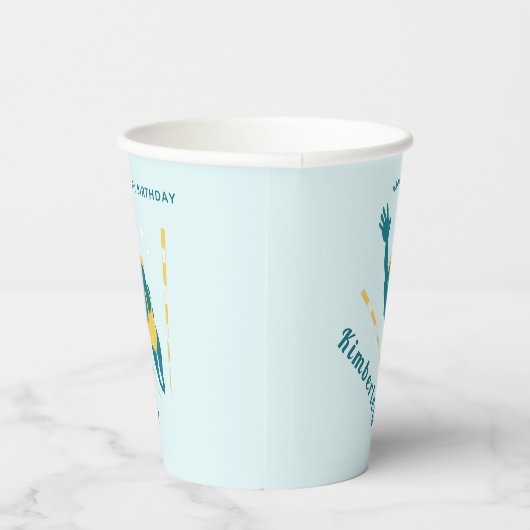 泳ぐ人誕生日パーティスイミングネームスポーツウォーター 紙コップ (右)