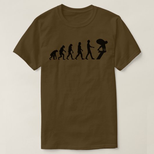 泳ぐ人進化スイミングギフト1 Tシャツ (デザイン正面)