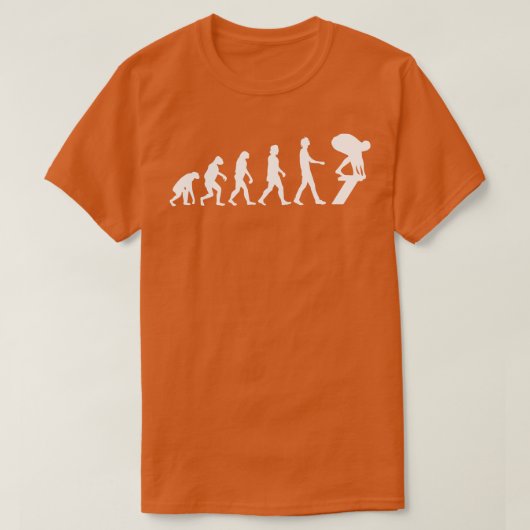 泳ぐ人進化スイミングギフト2 Tシャツ (デザイン正面)