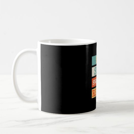 泳ぐ人食べスリープリピートおもしろいー コーヒーマグカップ (左)