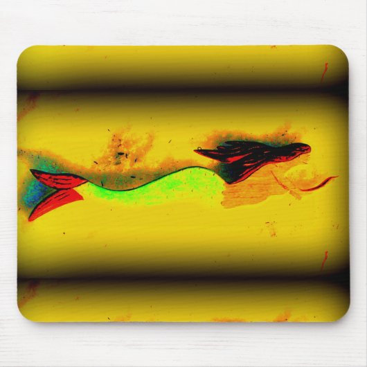 泳ぐ人魚の口 マウスパッド (正面)