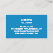 泳ぐ人10代のポートレート、スイミングプールクリーナー 名刺 (裏面)