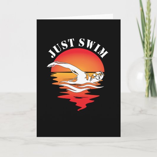 泳ぐ人 カード (正面)