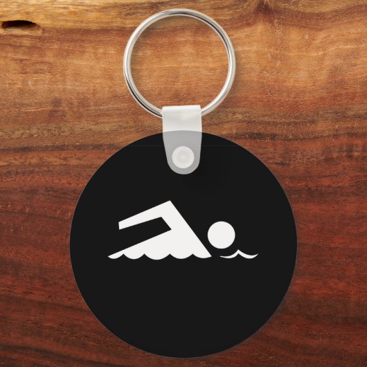 泳ぐ人 キーホルダー (正面)