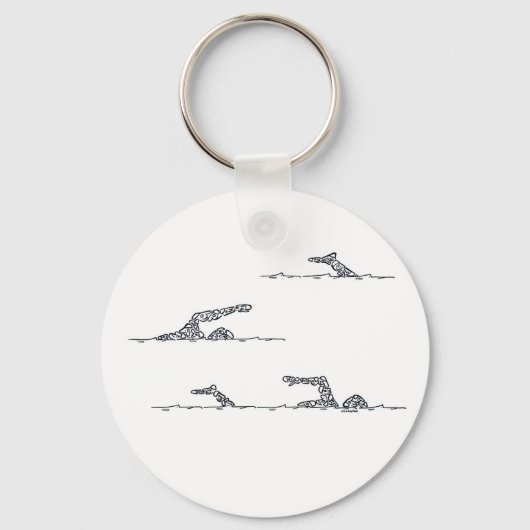 泳ぐ人 キーホルダー (正面)