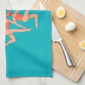 泳ぐ人 – シンクロナイズドスイミング振付 キッチンタオル (四つ折り)