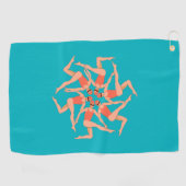 泳ぐ人 – シンクロナイズドスイミング振付 ゴルフタオル (横)