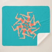 泳ぐ人 – シンクロナイズドスイミング振付 シェルパブランケット (正面(横))