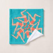 泳ぐ人 – シンクロナイズドスイミング振付 バスタオルセット (ウォッシュタオル)