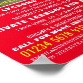 泳ぐ人、スイミングレッス広告スン ポスター (角)