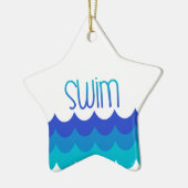 泳ぐ人 セラミックオーナメント (左)