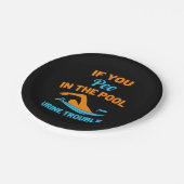 泳ぐ人・ピー・イン・ザ・プール ペーパープレート (アングル)