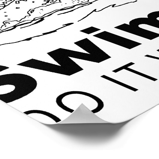 泳ぐ人 ポスター (角)