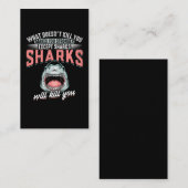 泳ぐ人・ユーおもしろいモア・シャーク・ジョーク 名刺 (正面/裏面)