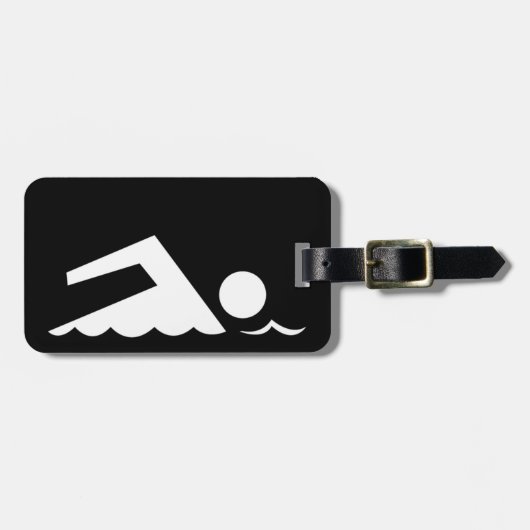 泳ぐ人 ラゲッジタグ (正面横)