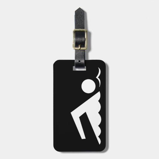 泳ぐ人 ラゲッジタグ (正面縦)