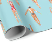 泳ぐ人 ラッピングペーパー (ロールコーナー)