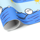 泳ぐ人 ラッピングペーパー (ロールコーナー)