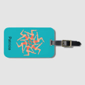 泳ぐ人 – 同期スイミングパーソナライズされた ラゲッジタグ (正面横)