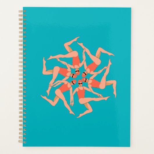 泳ぐ人 – 同期スイミング プランナー手帳 (正面)