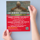 泳ぐ人、水泳のレッ広告スンのチラシ チラシ (手)