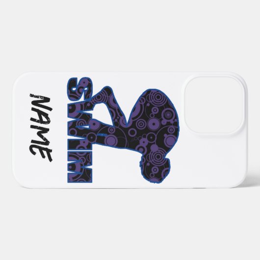 泳ぐ人 iPhoneケース (裏面横)