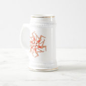 泳ぐ人- Synchroスイミング振り付けホワイト ビールジョッキ (正面左)