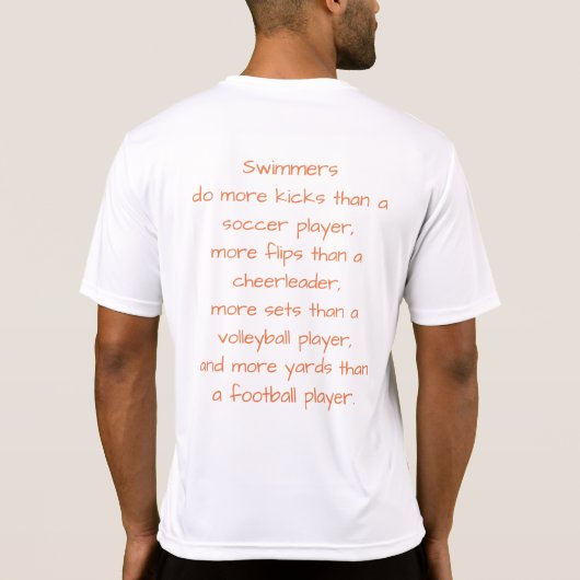 泳ぐ人 Tシャツ (裏面)