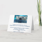 泳ぐ北極クマ シーズンカード (裏面)