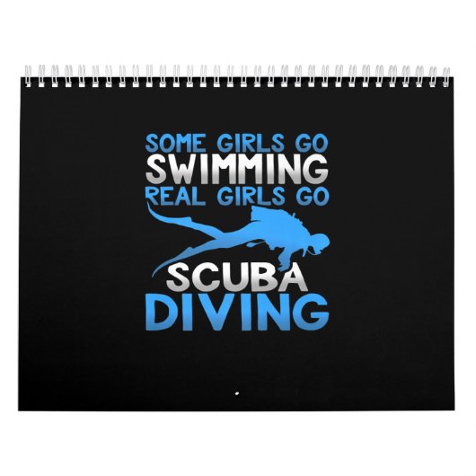 泳ぐ女の子がスキュ実在ーバダイビングへ カレンダー (カバー)