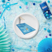 泳ぐ少女 ペーパープレート (パーティー)