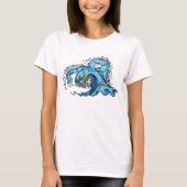 泳ぐ波 Tシャツ (正面)