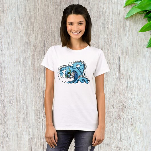 泳ぐ波 Tシャツ