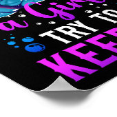 泳ぐ泳ぐ人私は女の子のように泳ぐことを知っている ポスター (角)