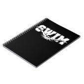 泳ぐ泳ぐ人競技用スイミングアスレティックギフト ノートブック (左側)