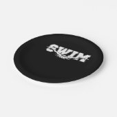 泳ぐ泳ぐ人競技用スイミングアスレティックギフト ペーパープレート (アングル)