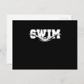 泳ぐ泳ぐ人競技用スイミングアスレティックギフト 案内ポストカード (正面/裏面)