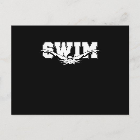 泳ぐ泳ぐ人競技用スイミングアスレティックギフト 案内ポストカード (正面)