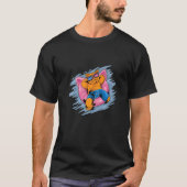 泳ぐ猫 Tシャツ (正面)
