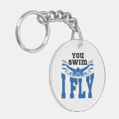 泳ぐ蝶あなたが私は飛ぶ キーホルダー (正面左)