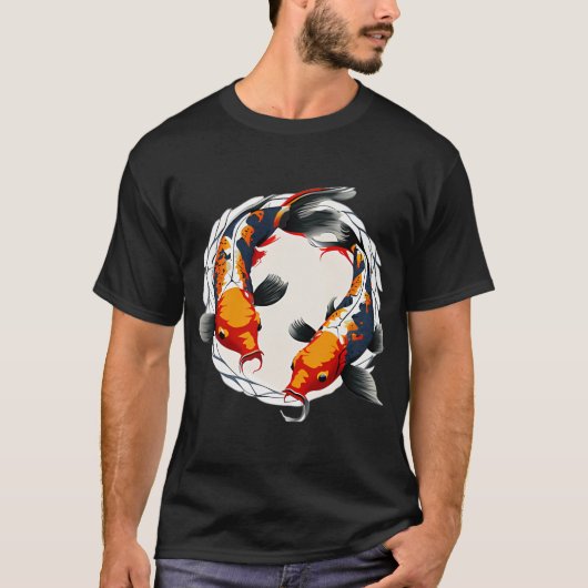 泳ぐ錦鯉 Tシャツ (正面)