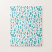 泳ぐ魚かわいいパタ航海のーン挑戦 ジグソーパズル (縦)